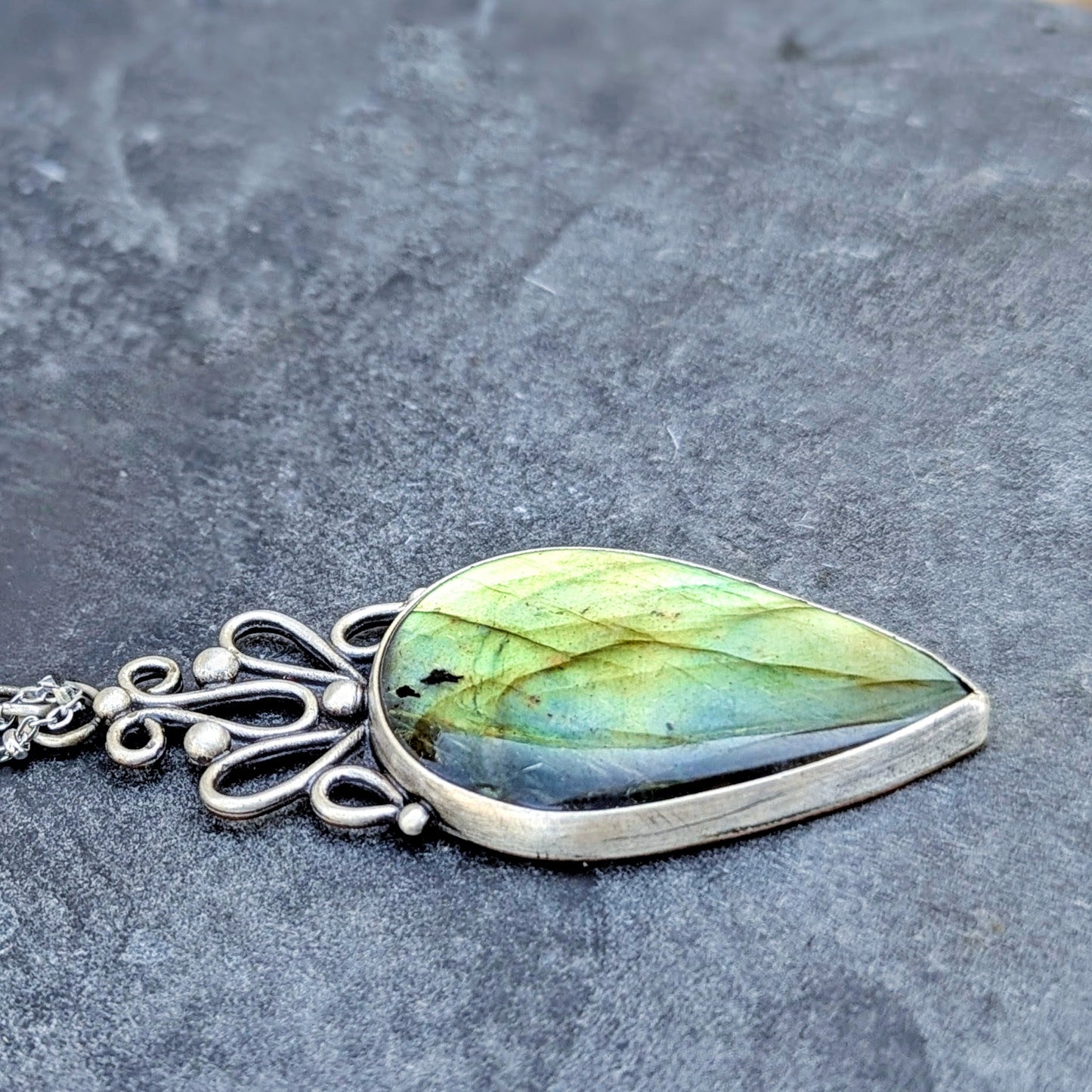 Flourish Labradorite Statement Necklace