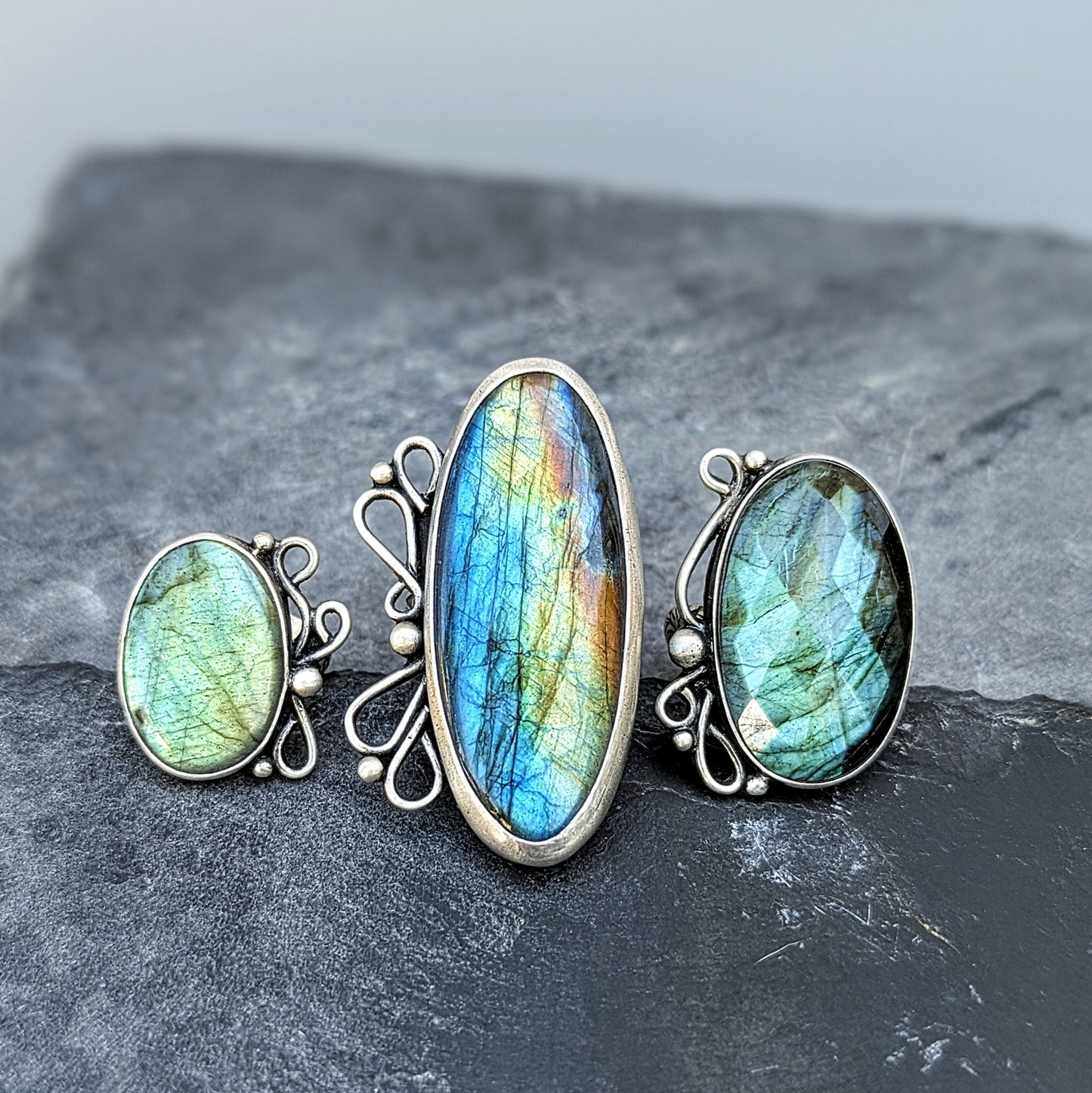 Flourish Labradorite Statement Ring 2
