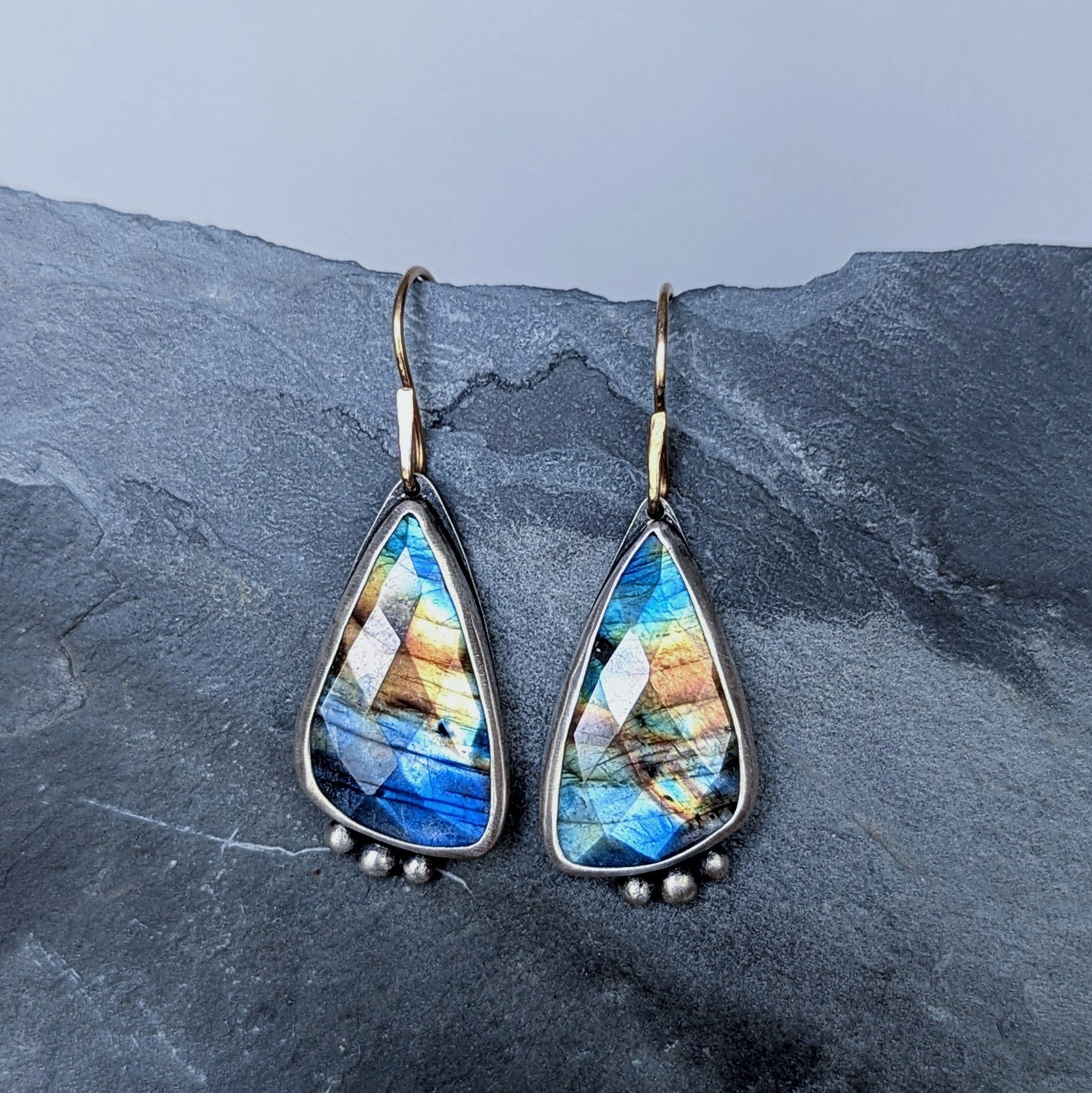 Labradorite Statement Earrings, #03