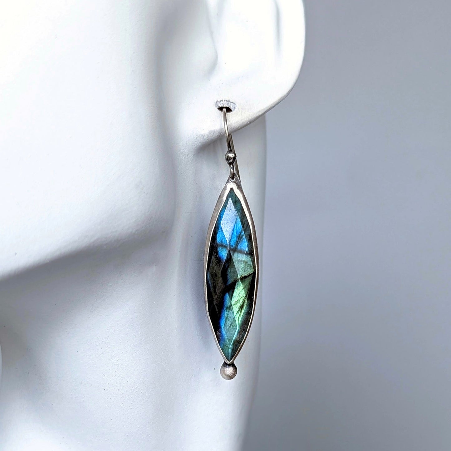 Labradorite Statement Earrings, #05