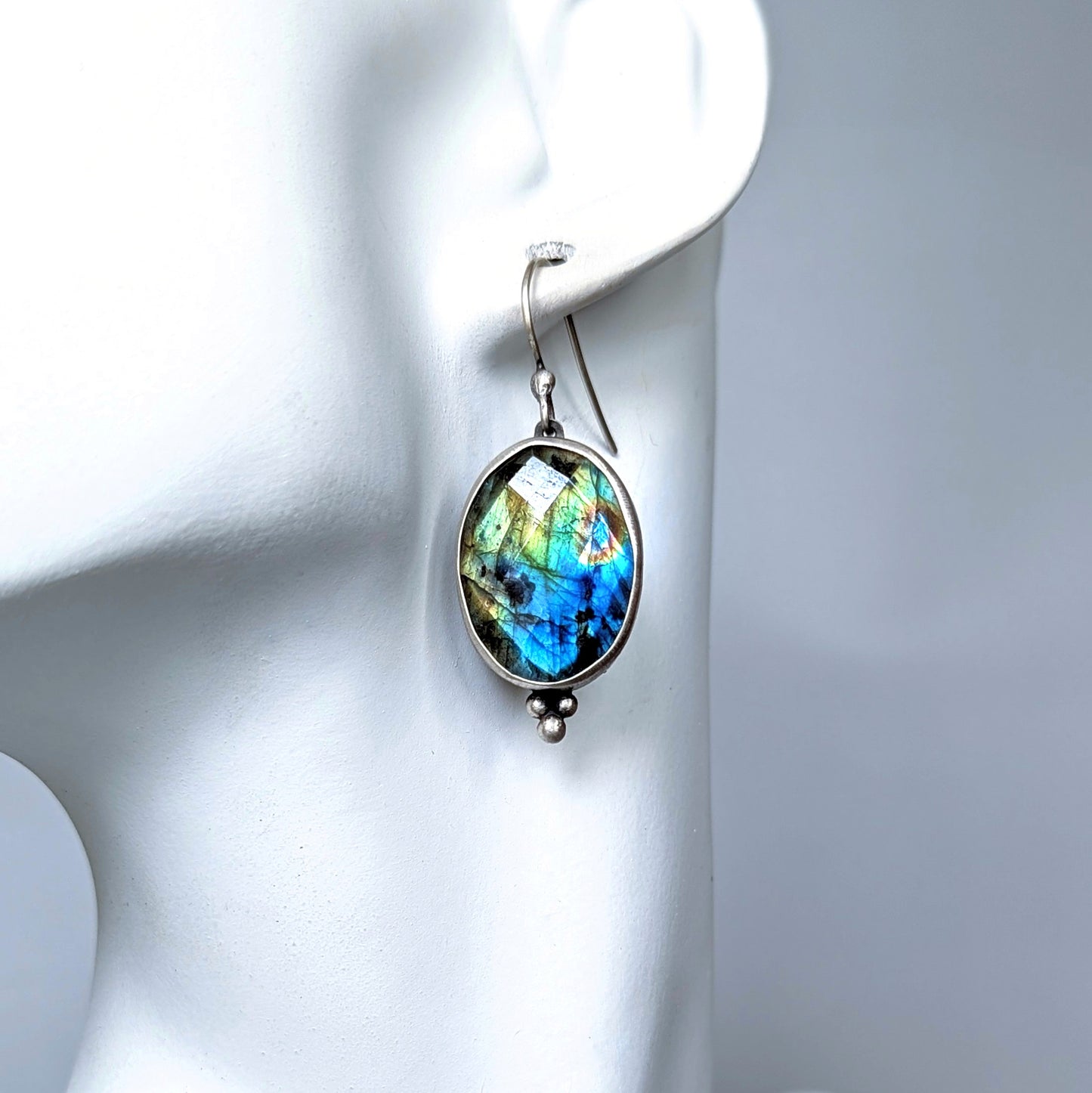 Labradorite Statement Earrings, #06