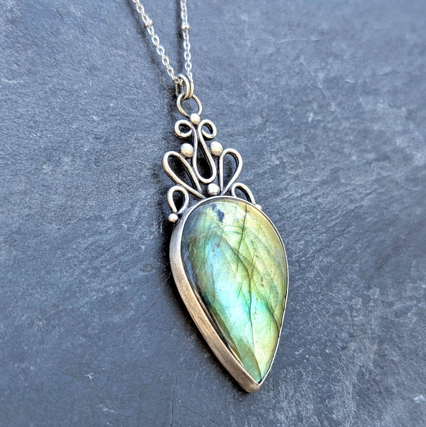 Flourish Labradorite Statement Necklace