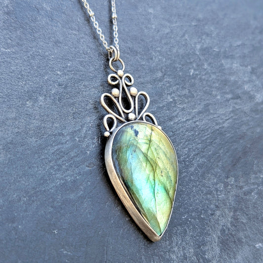 Flourish Labradorite Statement Necklace