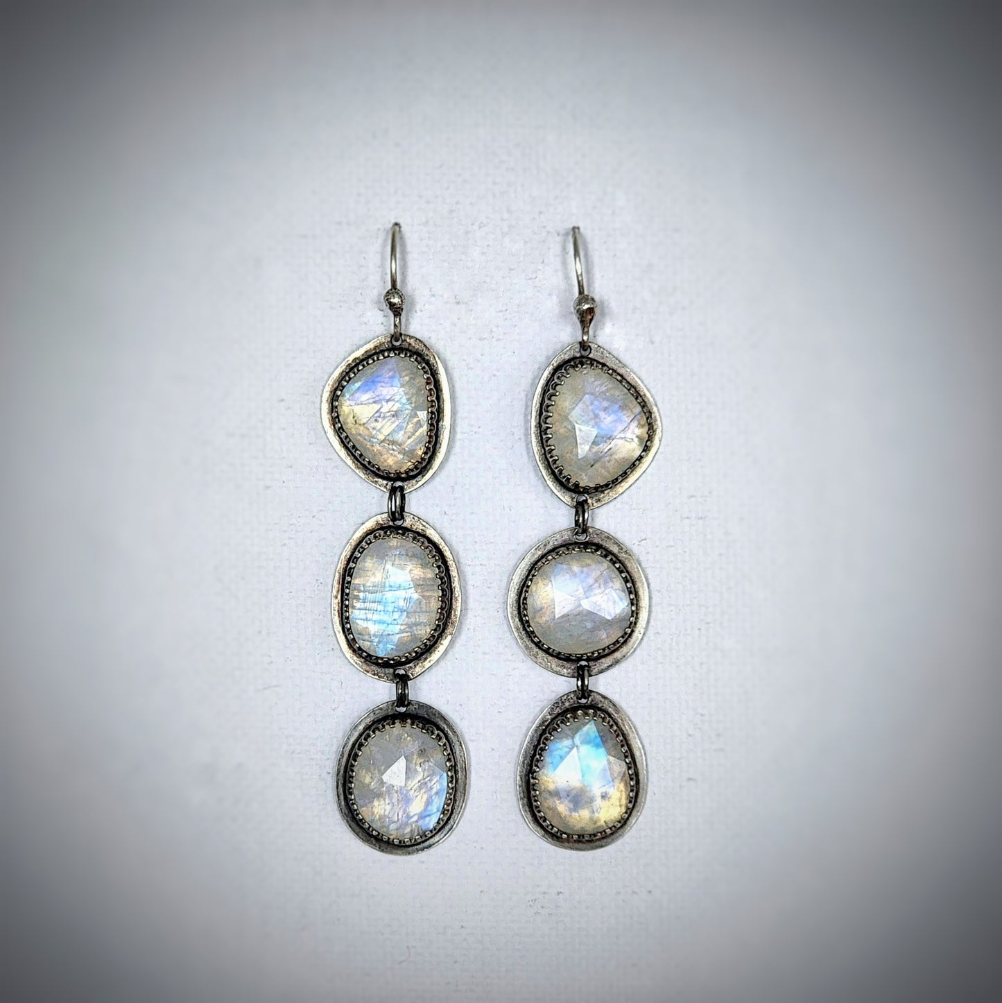 Cascading moonstone earrings
