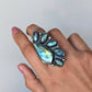 Faceted Labradorite Statement Ring- Sterling Silver Multi Stone Ring