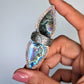 Rainbow Labradorite Statement Ring- Sterling Silver & Copper Art Nouveau Adjustable Ring