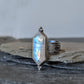 Rainbow Moonstone Statement Ring- Sterling Silver Floral Art Nouveau Ring, Size 7