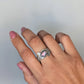 Ethiopian Opal Statement Ring- Sculptural Sterling Silver Live Edge Band, One of a Kind, size 9.25