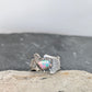Ethiopian Opal Statement Ring- Sculptural Sterling Silver Live Edge Band, One of a Kind, size 9.25