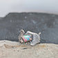 Ethiopian Opal Statement Ring- Sculptural Sterling Silver Live Edge Band, One of a Kind, size 9.25