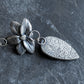 AAA Rainbow Moonstone and Genuine Cast Orchid Statement Necklace- Sterling Silver Botanical Jewelry