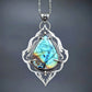 Artisan labradorite sterling silver statement necklace