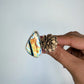 Labradorite and Bronze Succulent Statement Ring
