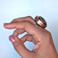 Faceted Labradorite Hollow Form Ring- Sterling Silver & Copper Statement Ring
