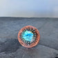 Faceted Labradorite Hollow Form Ring- Sterling Silver & Copper Statement Ring