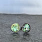 Rare Green Labradorite & Peruvian Opal Open Band Ring