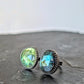 Rare Green Labradorite & Peruvian Opal Open Band Ring