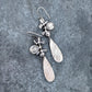 Faceted Blue Labradorite and Sterling Silver Succulent Statement Earrings