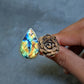 Labradorite and Bronze Succulent Statement Ring