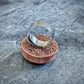 Faceted Labradorite Hollow Form Ring- Sterling Silver & Copper Statement Ring