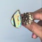 Labradorite and Bronze Succulent Statement Ring
