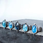 Faceted Blue Teal Kyanite Sterling Silver Artisan Statement Ring