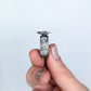 Florae Metallum: Cast Solid Sterling Silver Succulent Ring (medium #1), size 8.5