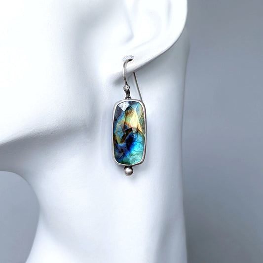 Labradorite Statement Earrings, #04