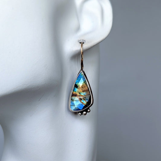 Labradorite Statement Earrings, #03