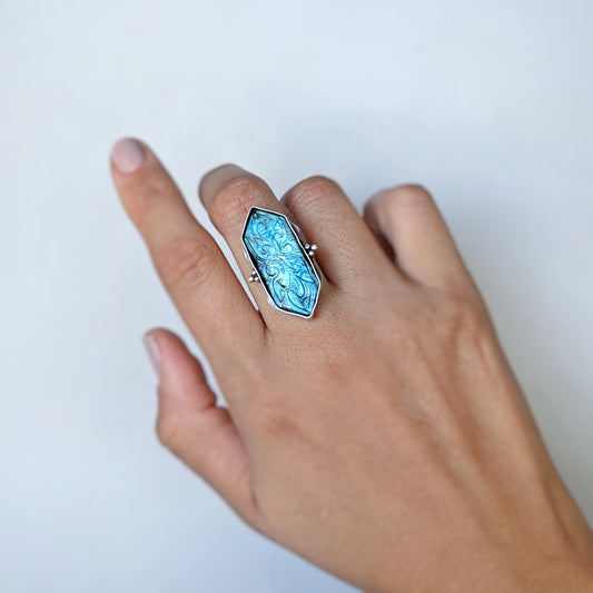 Aurora Bloom Ring 5, made to size