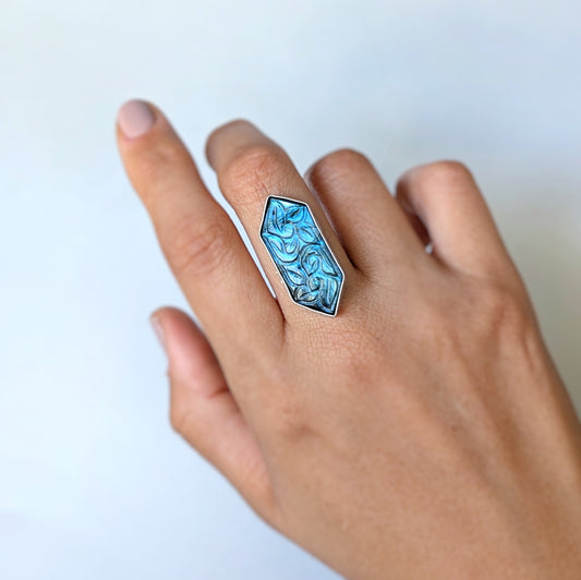 Aurora Bloom Ring 4, made to size