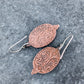 Faceted Labradorite and Copper Filigree Earrings- Sterling Silver Ear Wires