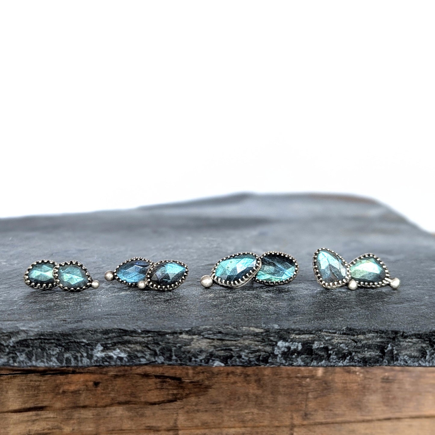 Sterling Silver Labradorite Post Earrings