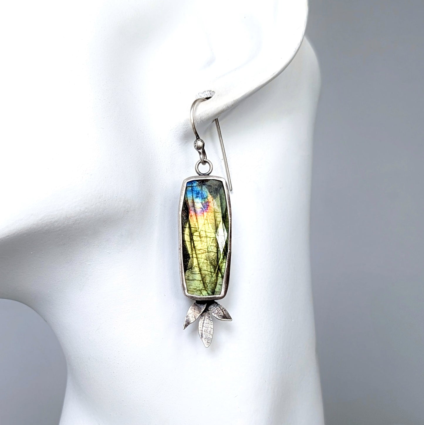 Labradorite Statement Earrings, #02