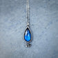 "Midnight Bloom": Labradorite and cast sterling silver succulent artisan necklace