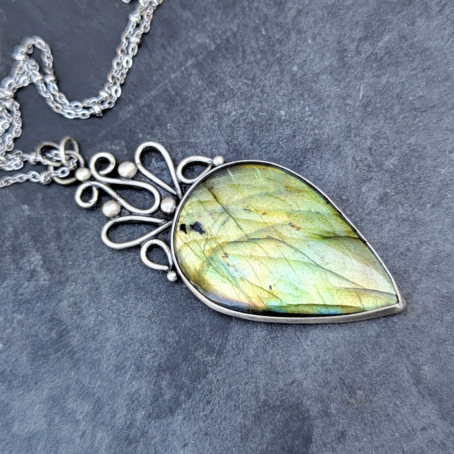 Flourish Labradorite Statement Necklace