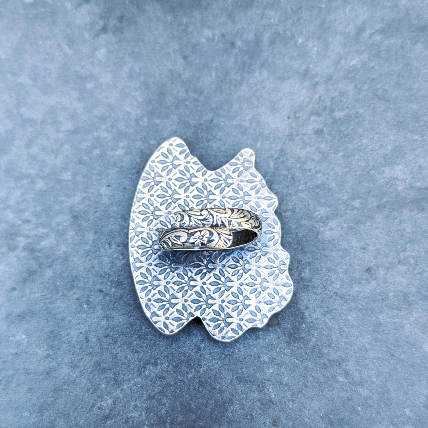 Solaris Ring: Rainbow Moonstone and Labradorite in Sterling Silver