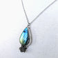 Labradorite and Succulent Bouquet Necklace- Botanical Pendant