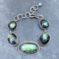 Hand-Fabricated Labradorite and Sterling Silver Statement Bracelet