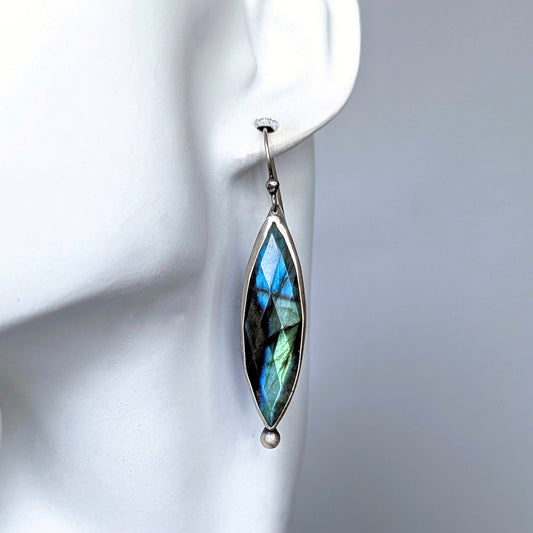 Labradorite Statement Earrings, #05