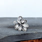 Florae Metallum: Cast Solid Sterling Silver Succulent Statement Ring #2, size 8.25