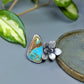 Gemmaflora Maxima: American Turquoise and Cast Sterling Silver Succulent Artisan Statement Ring