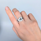 Florae Metallum: Cast Solid Sterling Silver Succulent Ring (medium #1), size 8.5