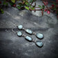 Sterling silver and faceted aqua kyanite earrings