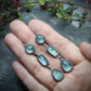 Sterling silver and faceted aqua kyanite earrings